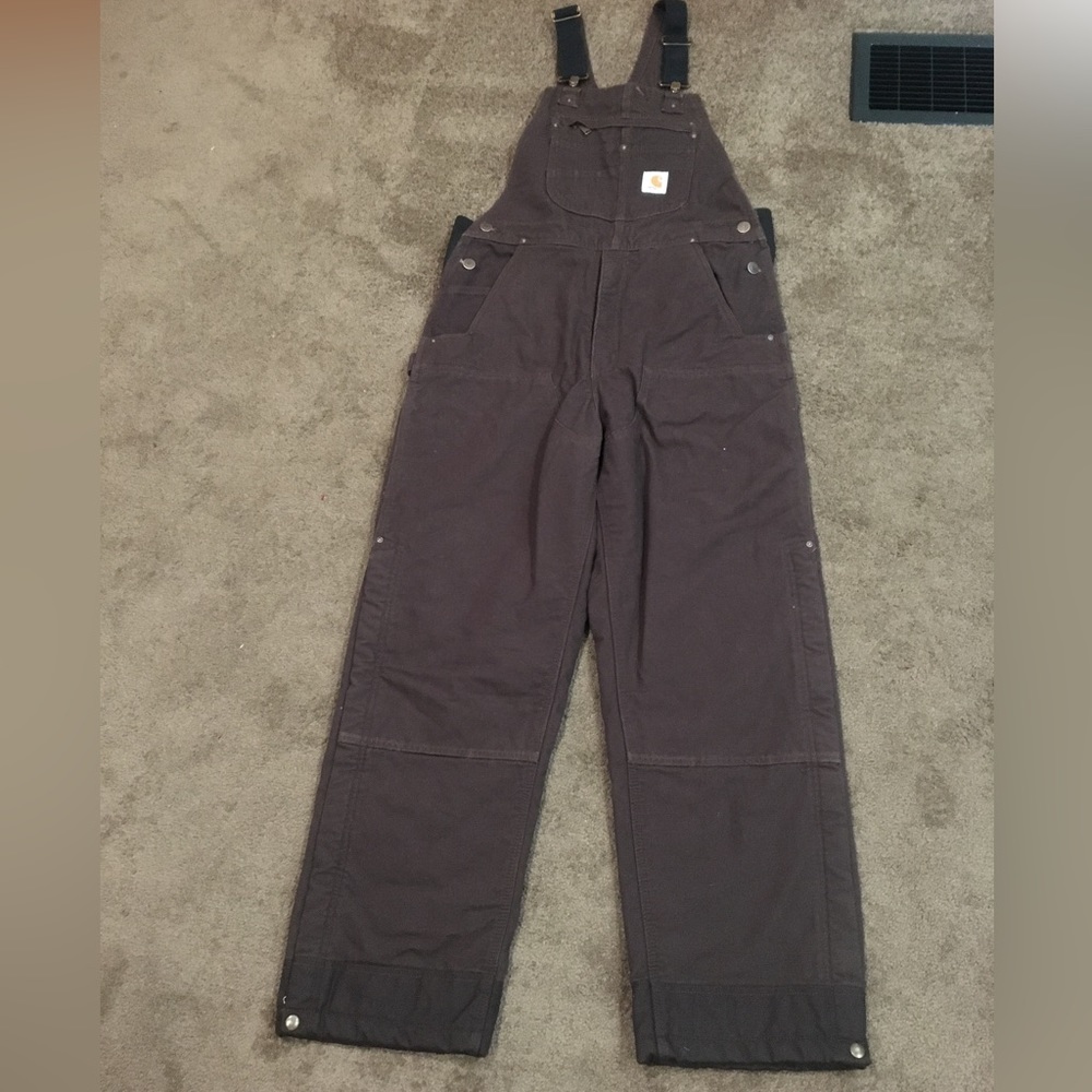 Carhartt Quilt Lined Duck Bib Overalls Mens M